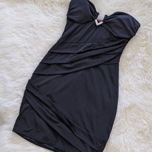Strapless bodycon mini dress